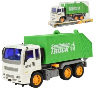 Construction Truck: Szemétszállító autó lendkerekes kialakítással 19cm