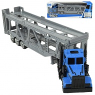 City Truck: Kék autószállító csőrös kamion 22cm