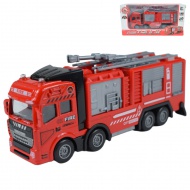 Fire Truck: Fém lendkerekes tűzoltósági kamion 20cm