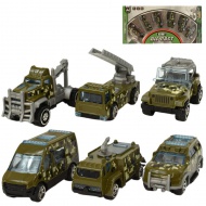 Army Die-Cast: Katonai 6 db-os kisautó szett