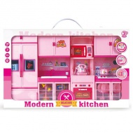 Modern Kitchen pink konyhaszett kiegészítőkkel, fénnyel és hanggal