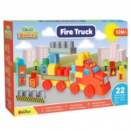 Fire Truck tűzoltós építőkocka szett 22db-os