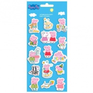 Peppa malac és barátai 3D pufi matrica szett 10x22cm-es íven