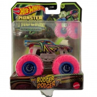 Hot Wheels Monster Trucks: Rodger Dodger sötétben világító járgány - Mattel