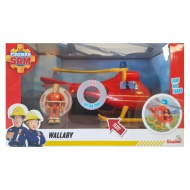 Sam a tűzoltó: Wallaby tűzoltóhelikopter játékszett fénnyel és hanggal, kiegészítőkkel - Simba Toys