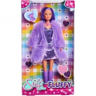 Steffi Love: Fluffy divatbaba lila ruhában - Simba Toys