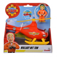 Sam a tűzoltó: Wallaby helikopter Tom figurával - Simba Toys