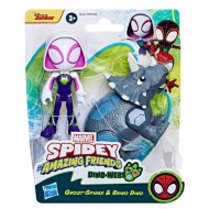 Spidey és csodálatos barátai: Rhino dínó és Ghost Spider Akciófigura szett - Hasbro