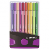 Stabilo: Pen 68 ColorParade rostirón 20db-os szett szétnyitható pink tárolóban