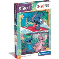 Disney Stitch 2x20db-os Supercolor puzzle - Clementoni