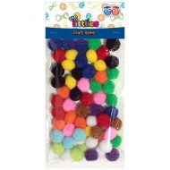 Színes pompon szett 15mm 60db