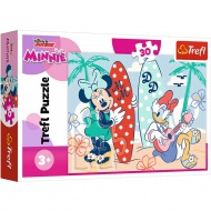 Disney szereplők a tengerparton 30db-os puzzle - Trefl