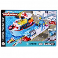 Majorette: Creatix Maersk Teherszállító logisztikai hajó járművel szett - Simba Toys