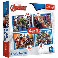 Bátor Bosszúállók 4 az 1-ben 35-48-54-70db-os puzzle - Trefl