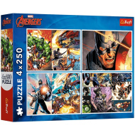 Marvel: Bosszúállók 4x250db-os puzzle - Trefl