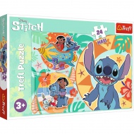 Disney: Lilo &amp; Stitch egy boldog nap 24db-os Maxi puzzle - Trefl