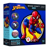 Wood Craft Junior: Marvel Pókember fa puzzle 50db-os - Trefl