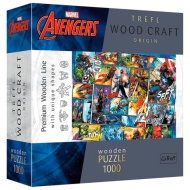 Wood Craft: Marvel Comic Univerzum 1000db-os prémium fa puzzle - Trefl