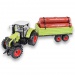 Farm Truck Series: Zöld utánfutós rönkszállító traktor 47cm